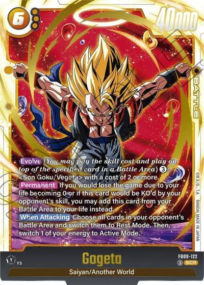 Gogeta FB09-122 Dual Evolution Fusion World card
