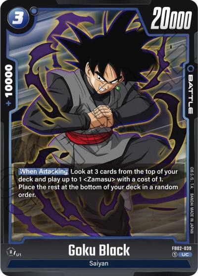 Goku Black FB02-039 Blazing Aura Fusion World card