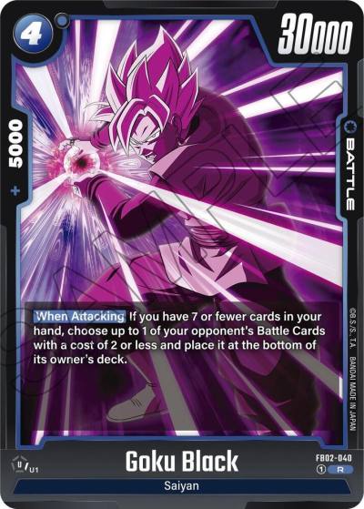 Goku Black FB02-040 Blazing Aura Fusion World card