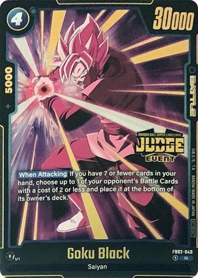 Goku Black Judge Pack Event Judge 02 FB02-040 Tournament and Championship Promos Fusion World card