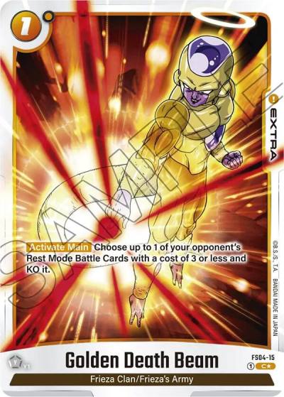Golden Death Beam Bonus Pack Alternate Art FS04-15 Starter Deck 4: Frieza Fusion World card