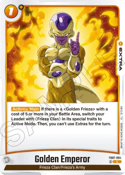 Golden Emperor FB07-094 Wish For Shenron Fusion World card