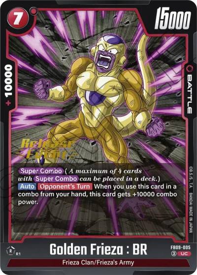 Golden Frieza BR FB09-005 Dual Evolution Release Event Cards Fusion World card
