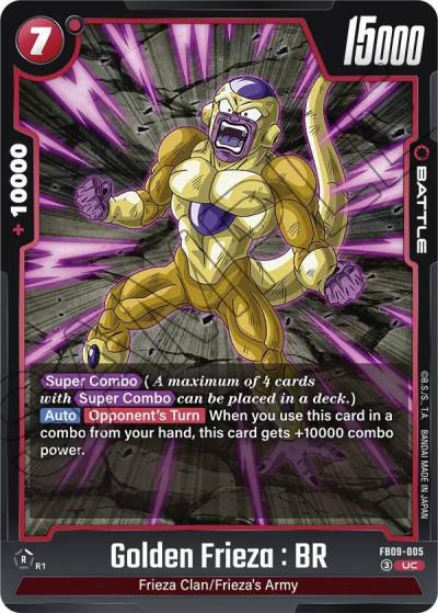 Golden Frieza BR FB09-005 Dual Evolution Fusion World card