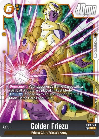 Golden Frieza FB02-140 Blazing Aura Fusion World card