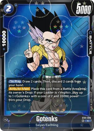 Gotenks Dragon Ball Pattern ST01-020 Story Booster 01 Fusion World card