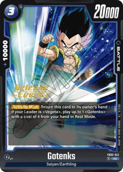 Gotenks FB02-041 Blazing Aura Release Event Cards Fusion World card