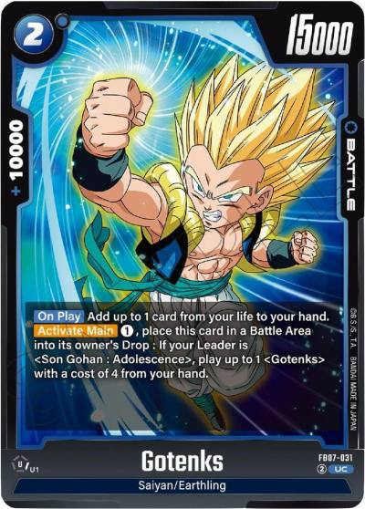 Gotenks FB07-031 Wish For Shenron Fusion World card