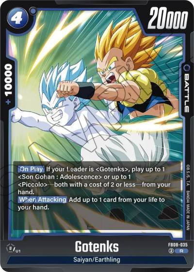 Gotenks FB08-035 Saiyan's Pride Fusion World card