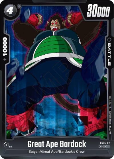 Great Ape Bardock FS05-02 Starter Deck 5: Bardock Fusion World card