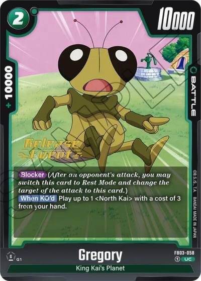 Gregory FB03-058 Raging Roar Release Event Cards Fusion World card
