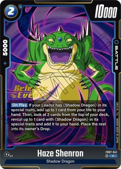 Haze Shenron FB07-041 Wish For Shenron Release Event Cards Fusion World card