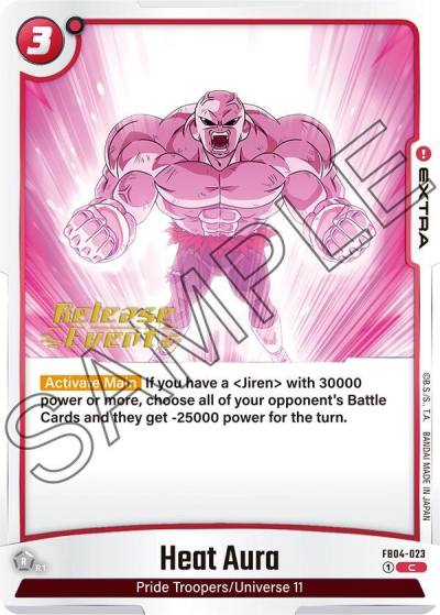 Heat Aura FB04-023 Ultra Limit Release Event Cards Fusion World card