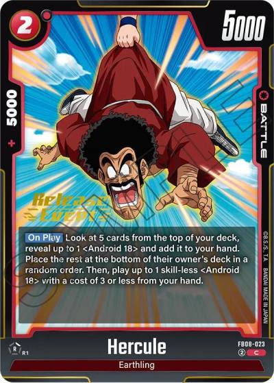 Hercule FB08-023 Saiyan's Pride Release Event Cards Fusion World card