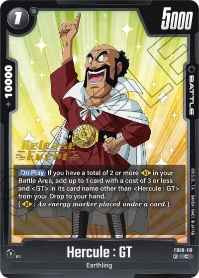 Hercule GT FB09-118 Dual Evolution Release Event Cards Fusion World card