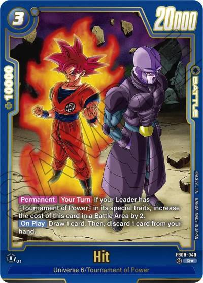 Hit Alternate Art FB08-040 Saiyan's Pride Fusion World card