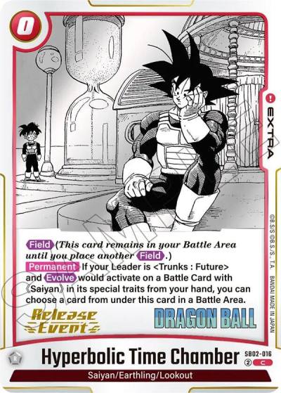 Hyperbolic Time Chamber SB02-016 Manga Booster 02 Release Event Cards Fusion World card