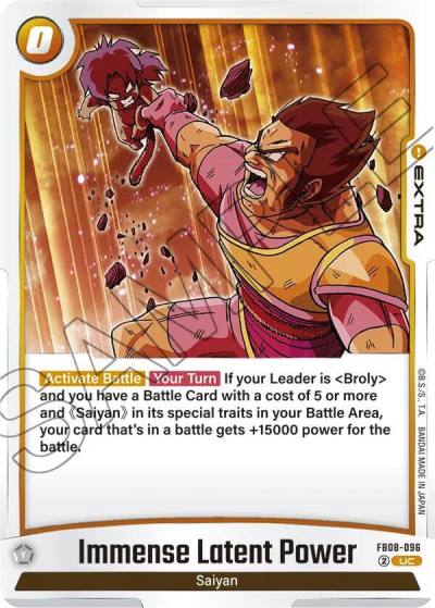 Immense Latent Power FB08-096 Saiyan's Pride Fusion World card