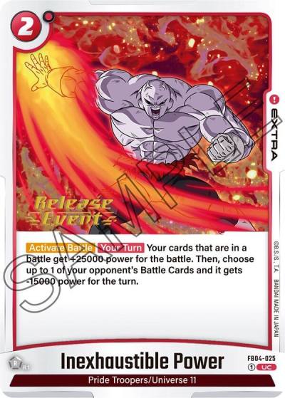 Inexhaustible Power FB04-025 Ultra Limit Release Event Cards Fusion World card