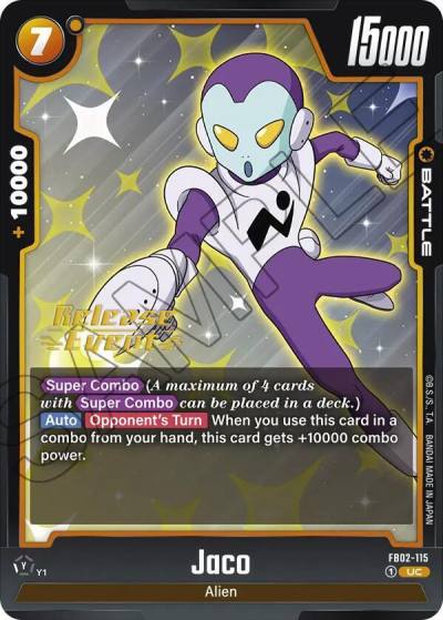 Jaco FB02-115 Blazing Aura Release Event Cards Fusion World card