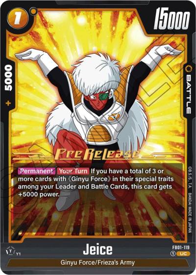 Jeice FB01-119 Awakened Pulse Pre-Release Cards Fusion World card