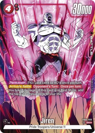 Jiren Alternate Art FB03-009 Raging Roar Fusion World card