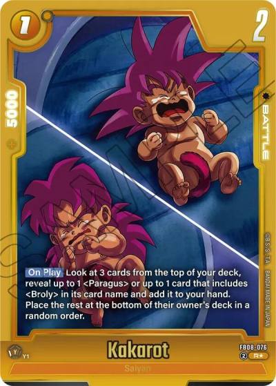 Kakarot Alternate Art FB08-076 Saiyan's Pride Fusion World card