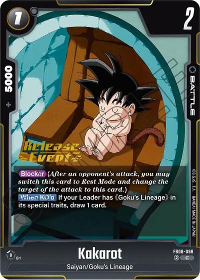 Kakarot FB08-098 Saiyan's Pride Release Event Cards Fusion World card