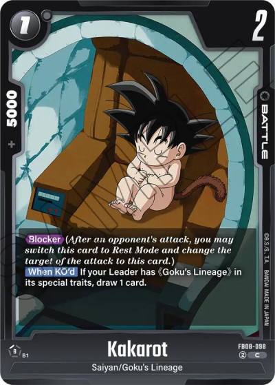 Kakarot FB08-098 Saiyan's Pride Fusion World card