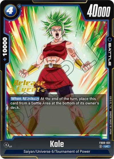 Kale FB08-031 Saiyan's Pride Release Event Cards Fusion World card