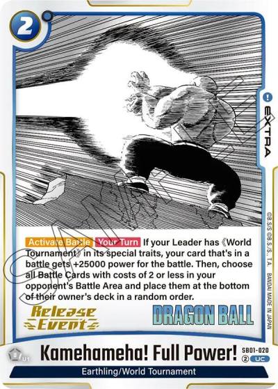 Kamehameha Full Power SB01-020 Manga Booster 01 Release Event Cards Fusion World card
