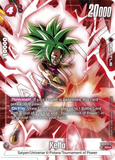 Kefla Alternate Art FB02-013 Blazing Aura Fusion World card