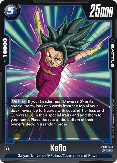 Kefla FB08-033 Saiyan's Pride Fusion World card
