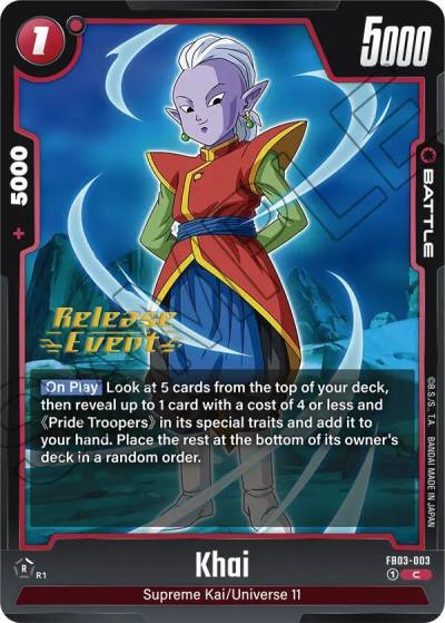 Khai FB03-003 Raging Roar Release Event Cards Fusion World card