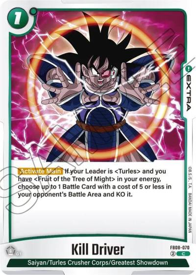 Kill Driver FB08-070 Saiyan's Pride Fusion World card