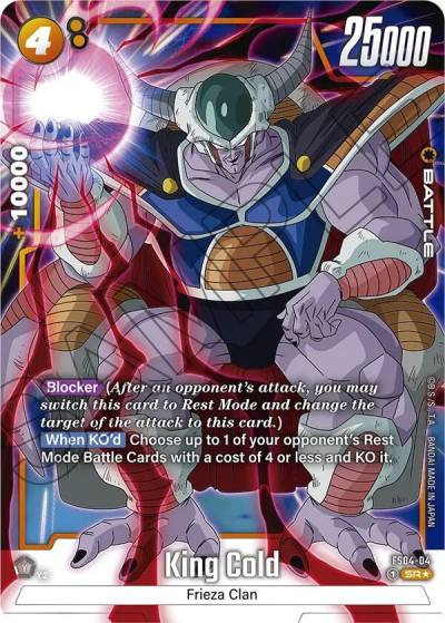 King Cold Bonus Pack Alternate Art FS04-04 Starter Deck 4: Frieza Fusion World card