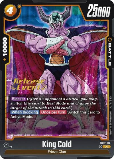 King Cold FB02-114 Blazing Aura Release Event Cards Fusion World card