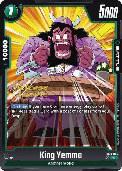 King Yemma FB03-054 Raging Roar Release Event Cards Fusion World card