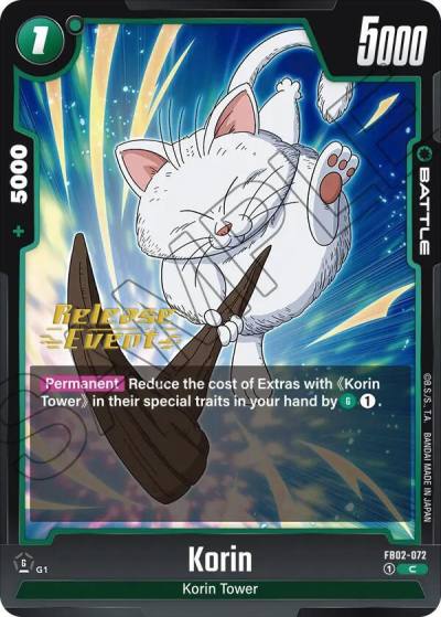 Korin FB02-072 Blazing Aura Release Event Cards Fusion World card