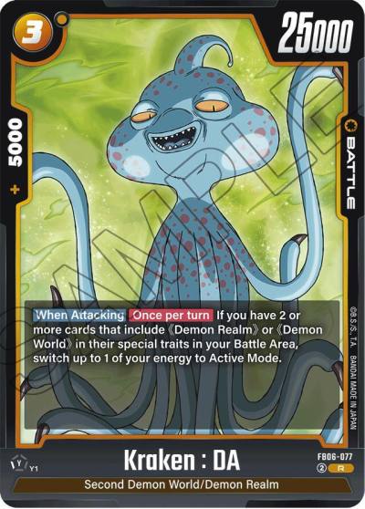 Kraken DA FB06-077 Rivals Clash Fusion World card