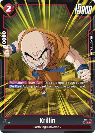 Krillin Bonus Pack Alternate Art FS01-04 Starter Deck 1: Son Goku Fusion World card
