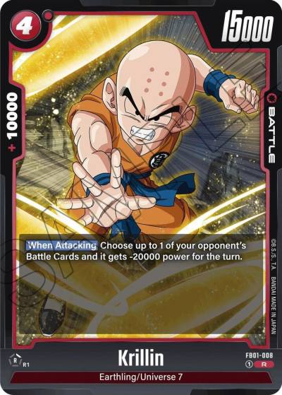 Krillin FB01-008 Awakened Pulse Fusion World card