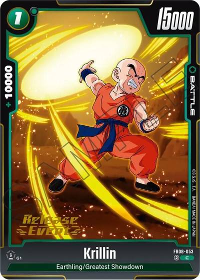 Krillin FB08-053 Saiyan's Pride Release Event Cards Fusion World card