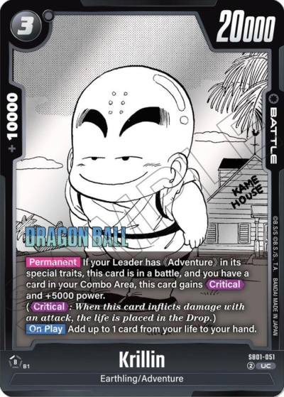 Krillin Holofoil SB01-051 Manga Booster 01 Fusion World card