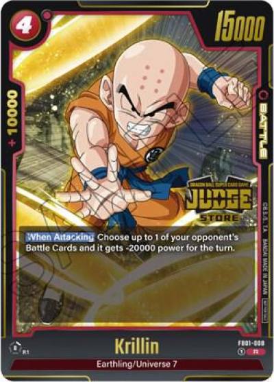 Krillin Judge Pack Store Judge 01 FB01-008 Tournament and Championship Promos Fusion World card