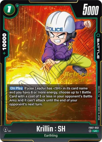 Krillin SH FB07-053 Wish For Shenron Release Event Cards Fusion World card