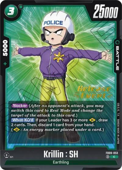 Krillin SH FB09-053 Dual Evolution Release Event Cards Fusion World card