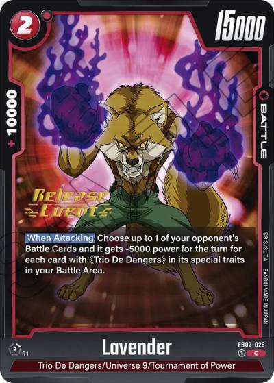 Lavender FB02-028 Blazing Aura Release Event Cards Fusion World card