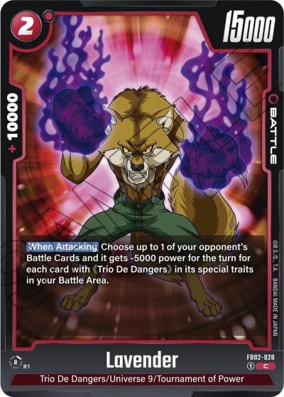 Lavender FB02-028 Blazing Aura Fusion World card