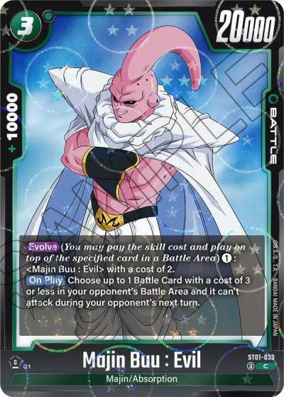 Majin Buu Evil Dragon Ball Pattern ST01-033 Story Booster 01 Fusion World card
